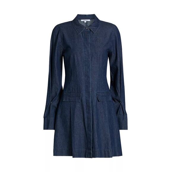 Derek Lam 10 Crosby Danielle Shirt Denim Mini Dress Jaye TR525440D160 US 2 XS - Picture 7 of 8
